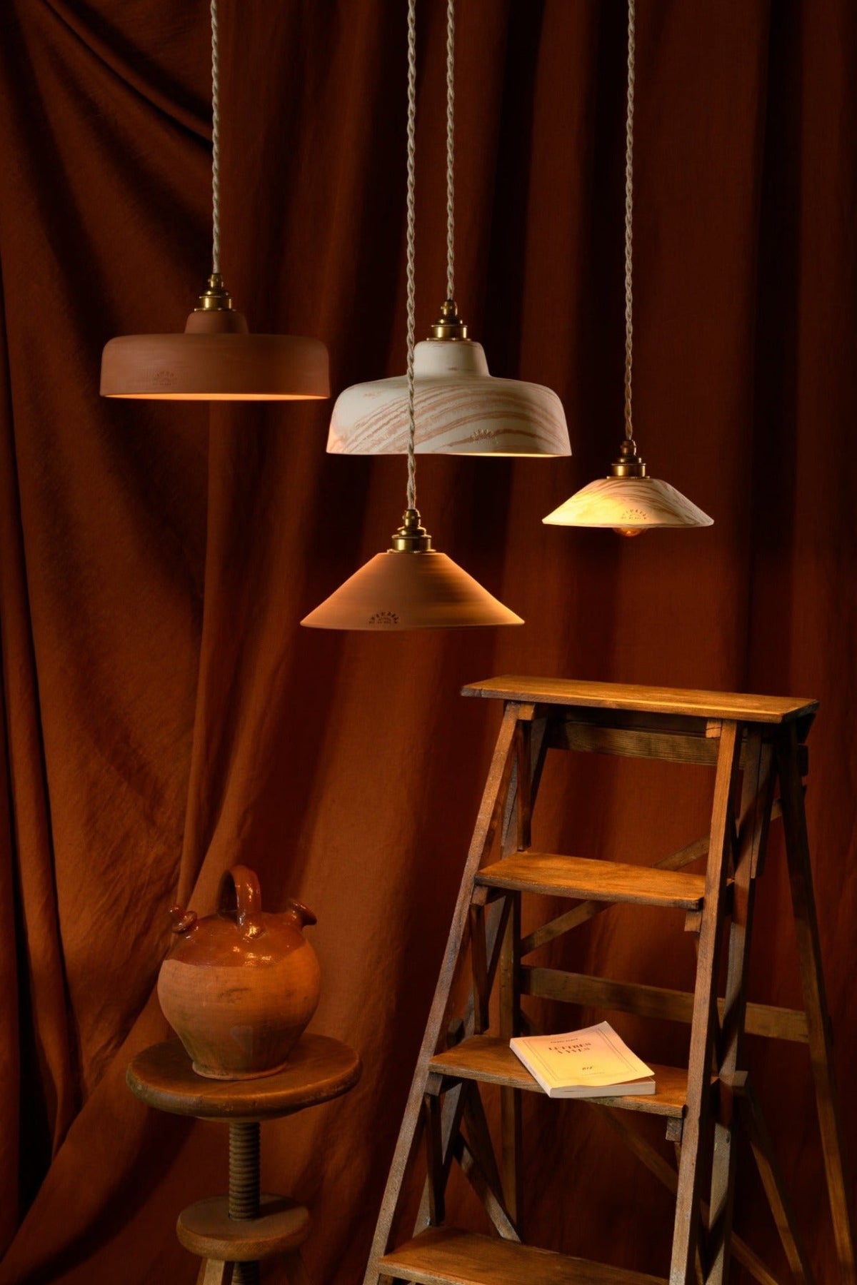 URSULE - Terre cuite rouge - Suspension