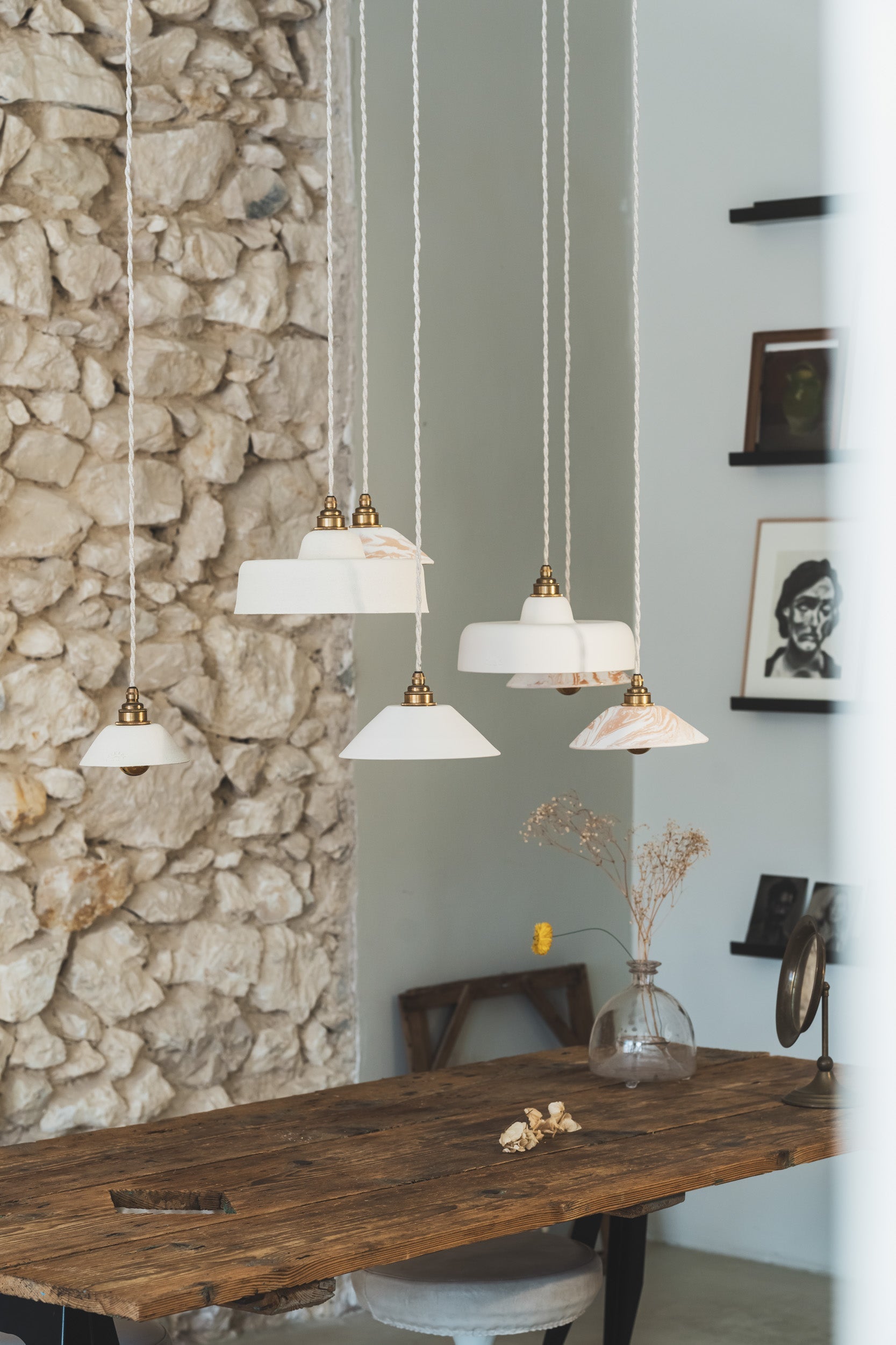 URSULE - Terre cuite blanche - Suspension
