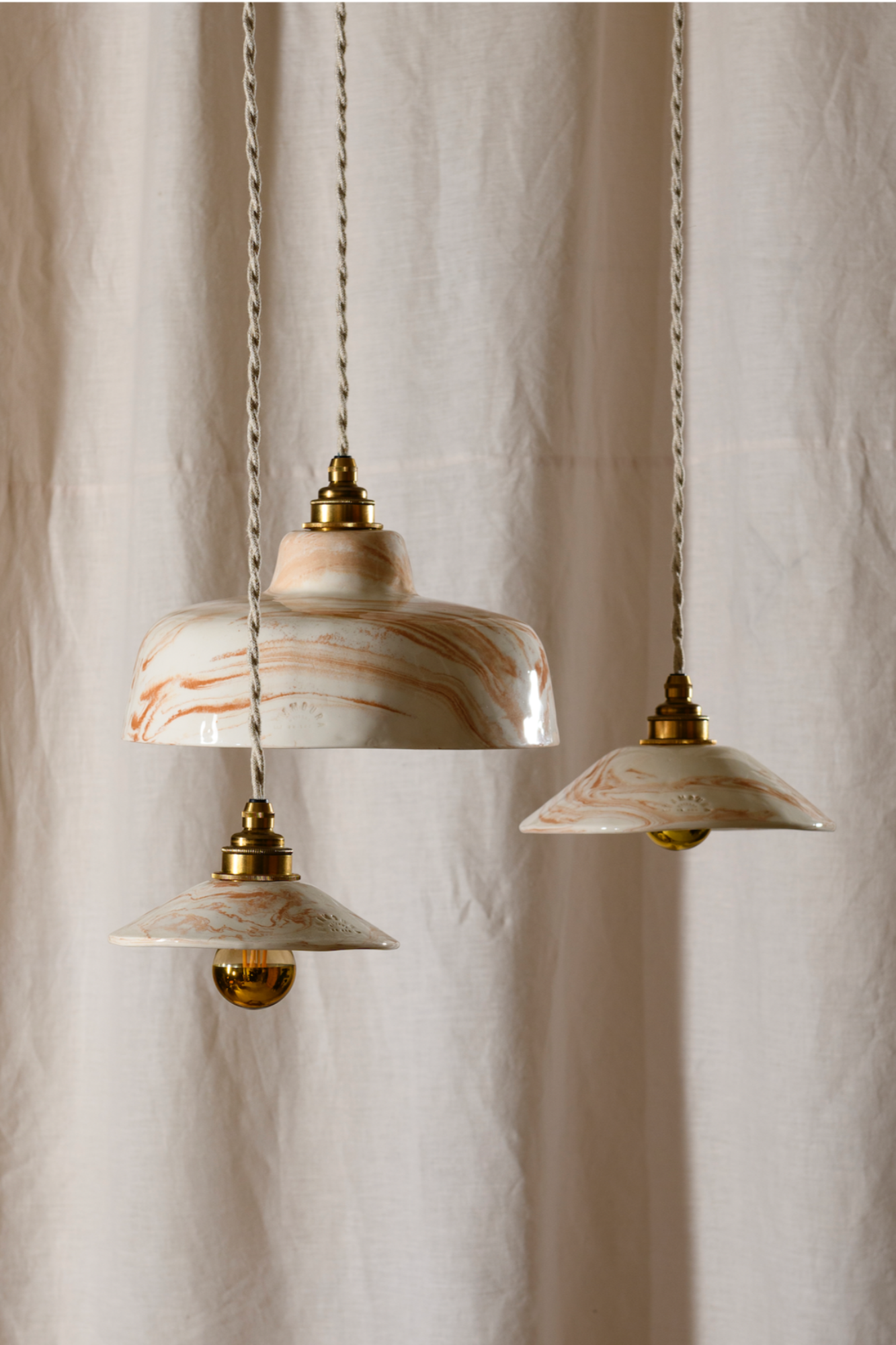 Constellation Terre mêlée émaillée - 3 luminaires
