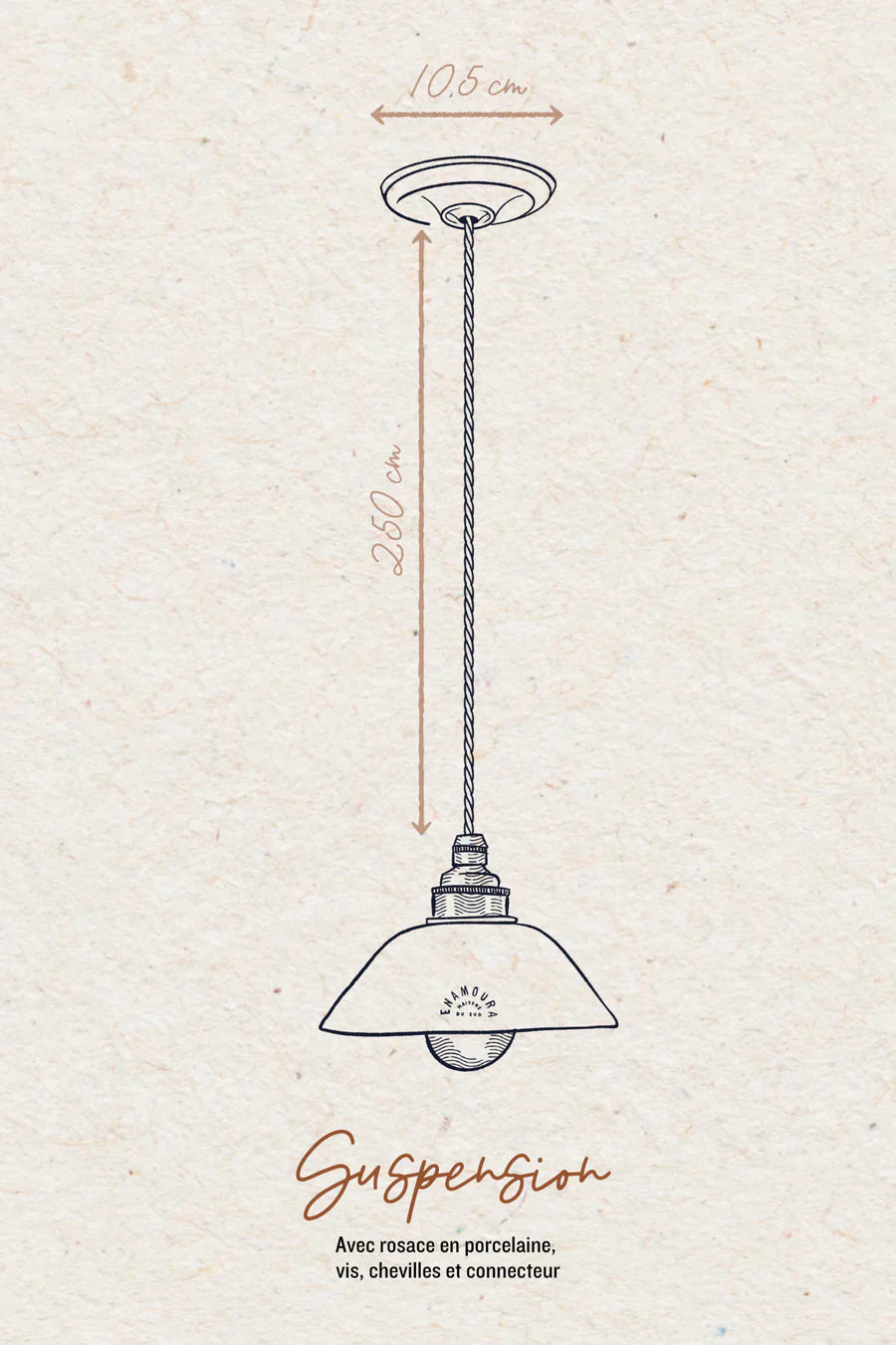 Constellation Terre mêlée émaillée - 3 luminaires