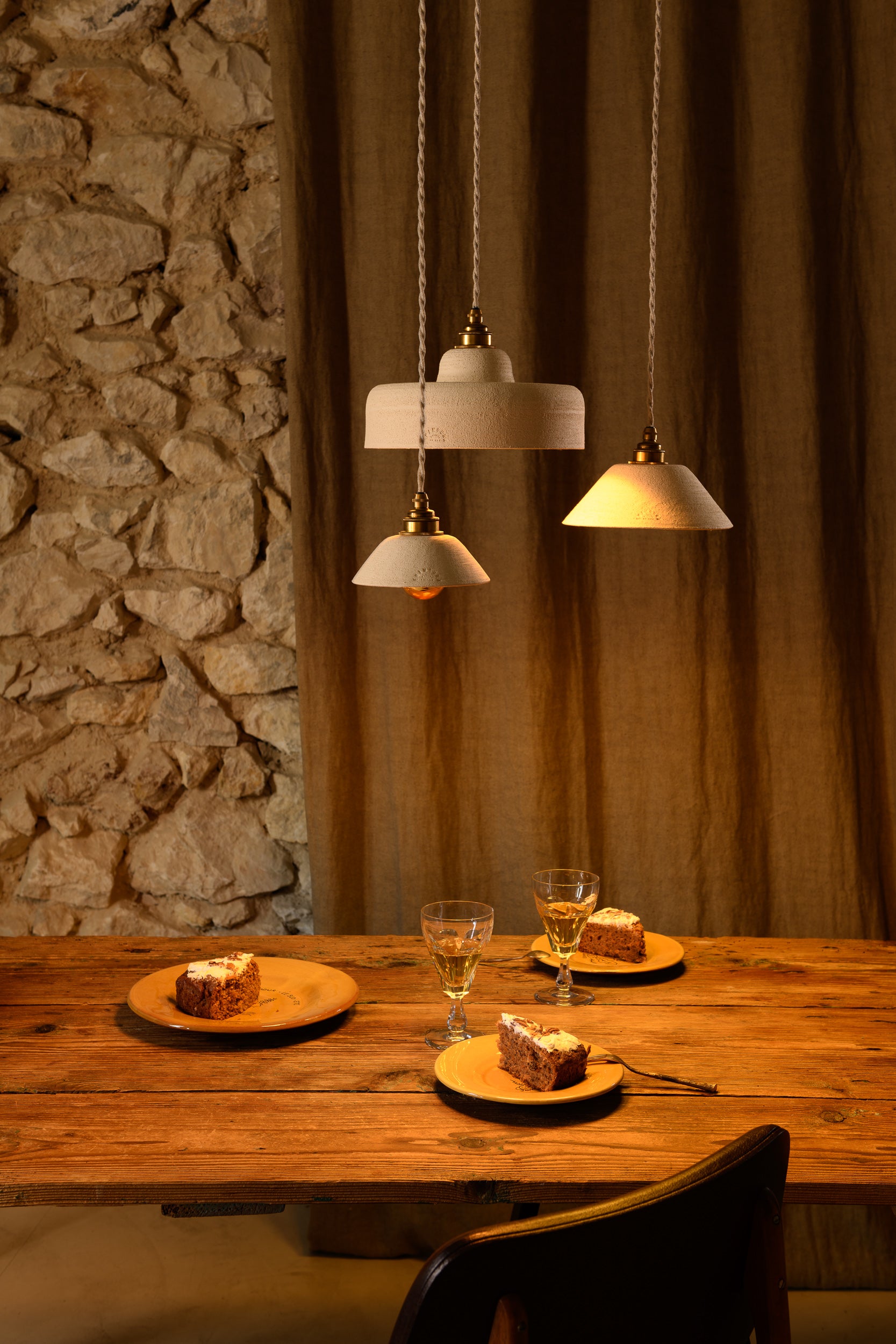 Constellation Grès Chamotté Ivoire - 3 luminaires