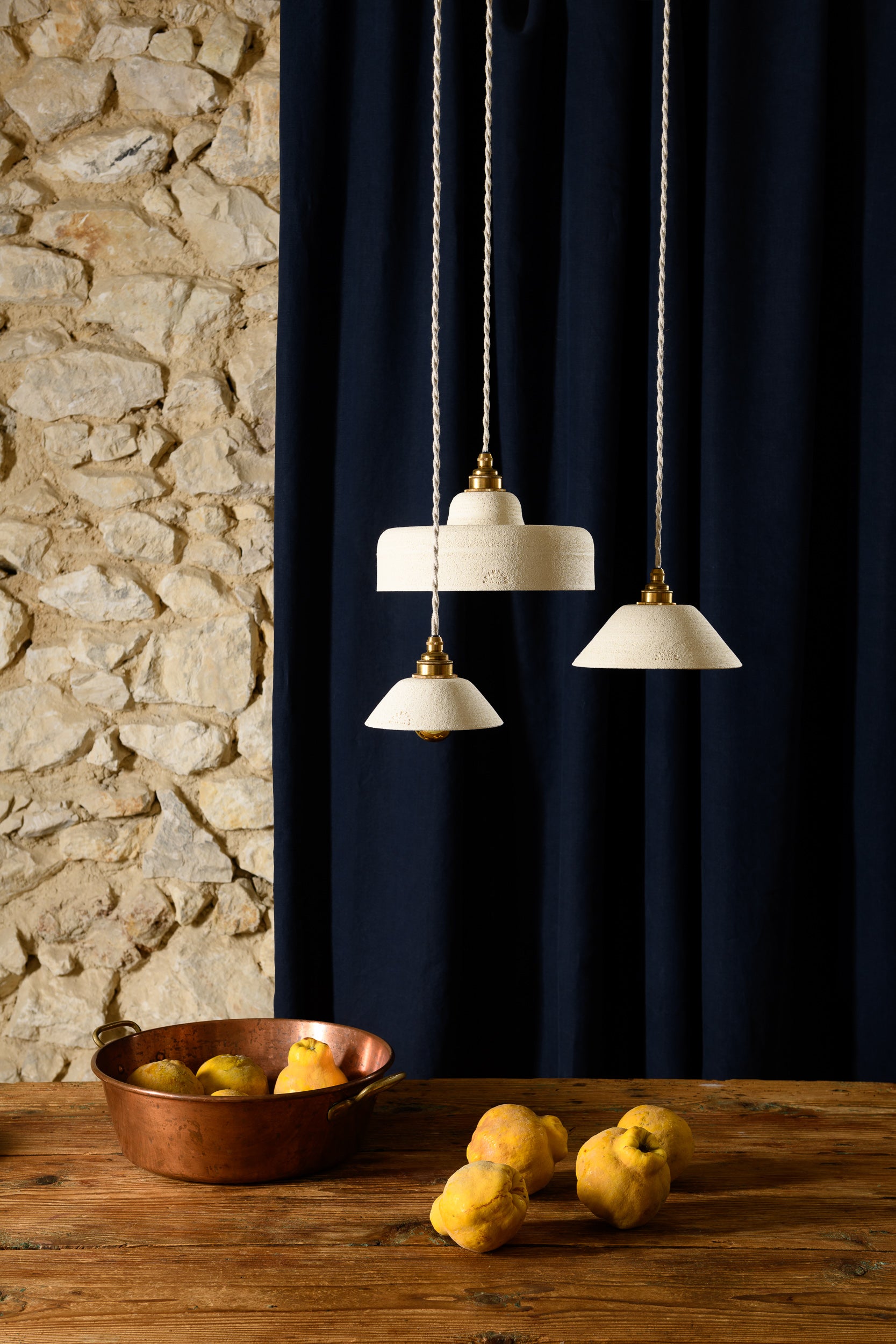 Constellation Grès Chamotté Ivoire - 3 luminaires
