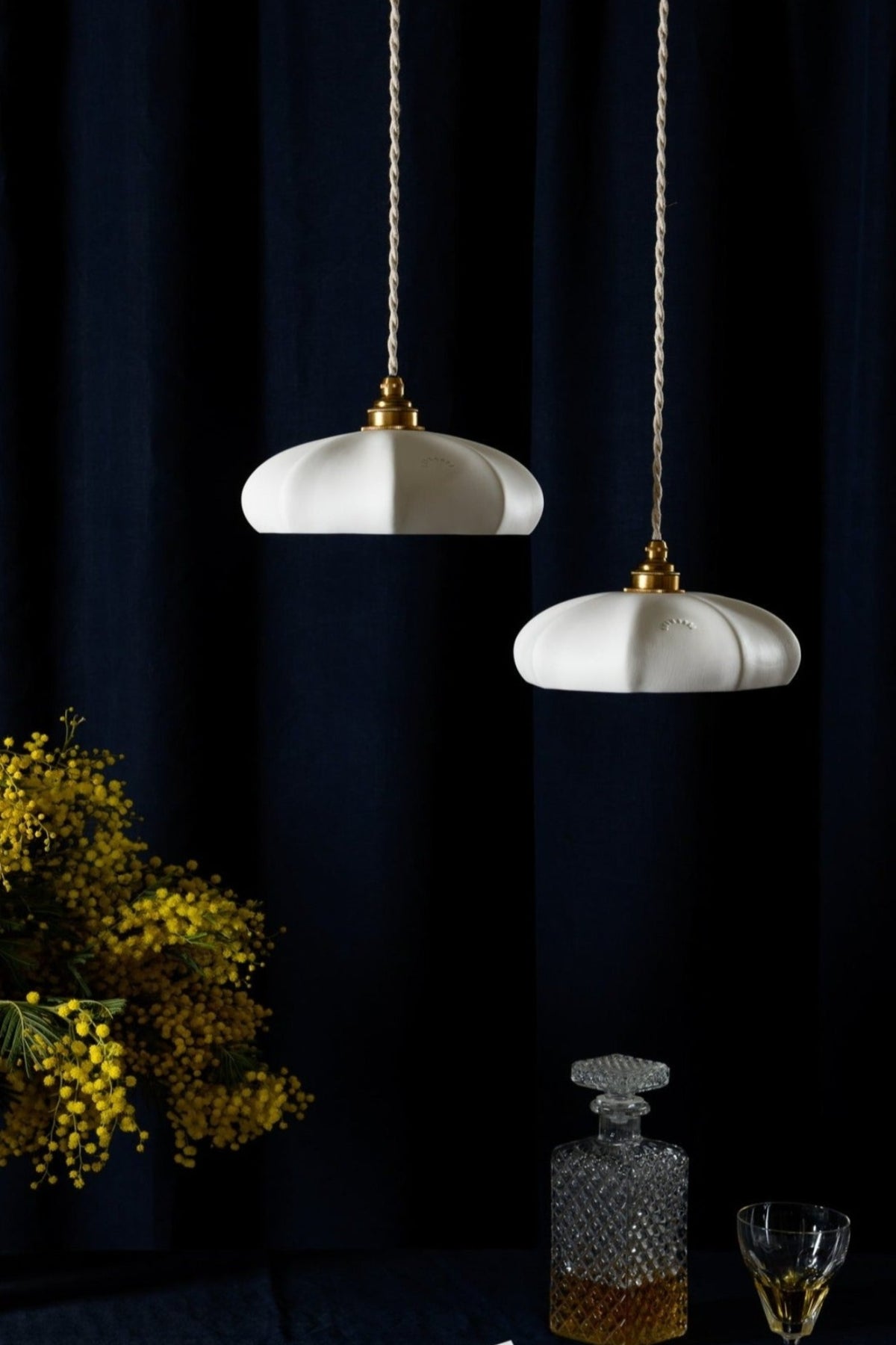 Constellation Maria porcelaine biscuit - 2 luminaires
