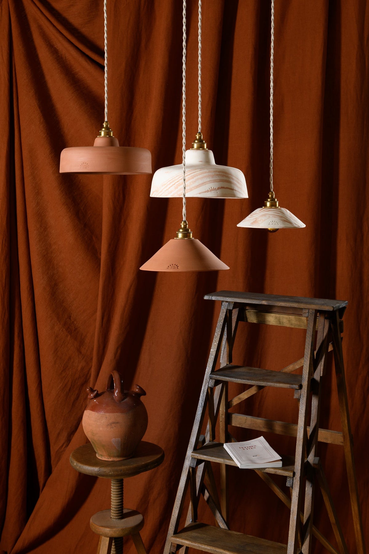 LISETTE - Terre cuite rouge - Suspension