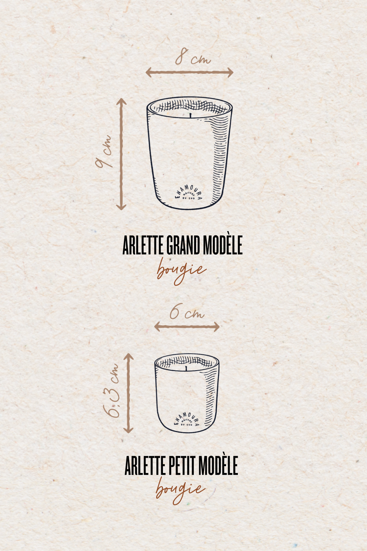 ARLETTE - Bougie parfumée - Grand modèle - Grès Emaillée- Imparfaite
