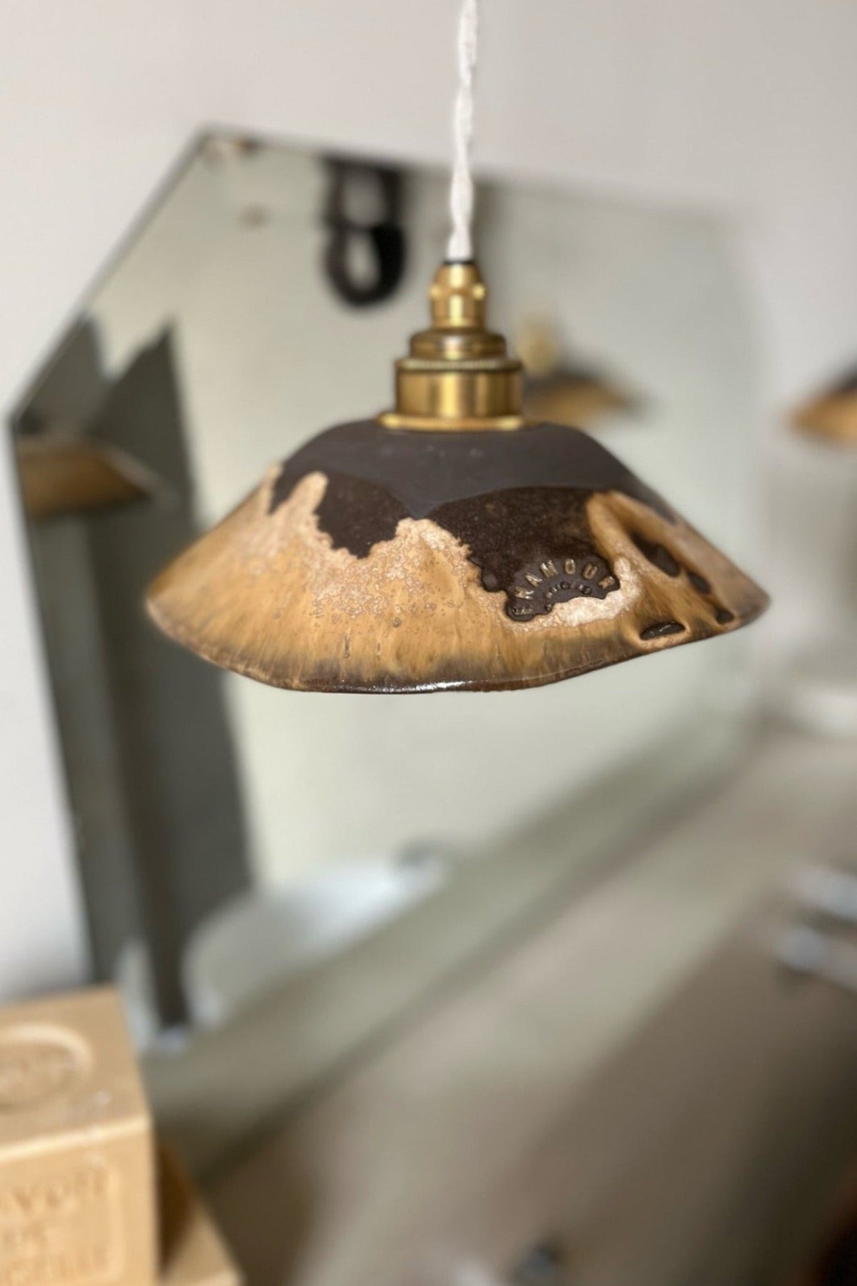 LISETTE - Grès flammé fauve - Suspension