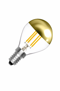 Ampoule sphérique à calotte dorée E14