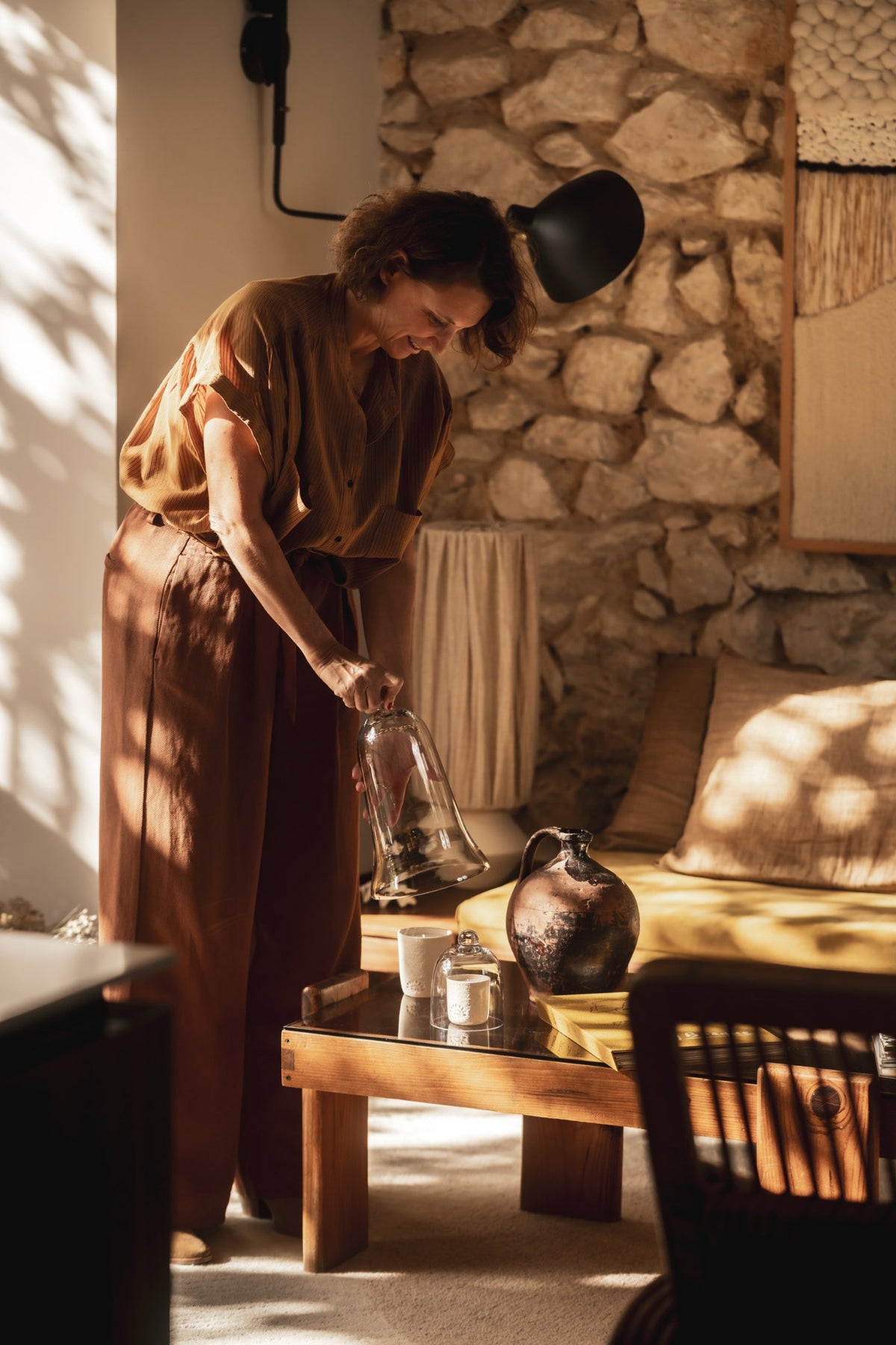 ARLETTE - Bougie parfumée - Grand modèle - Grès chamotté ivoire