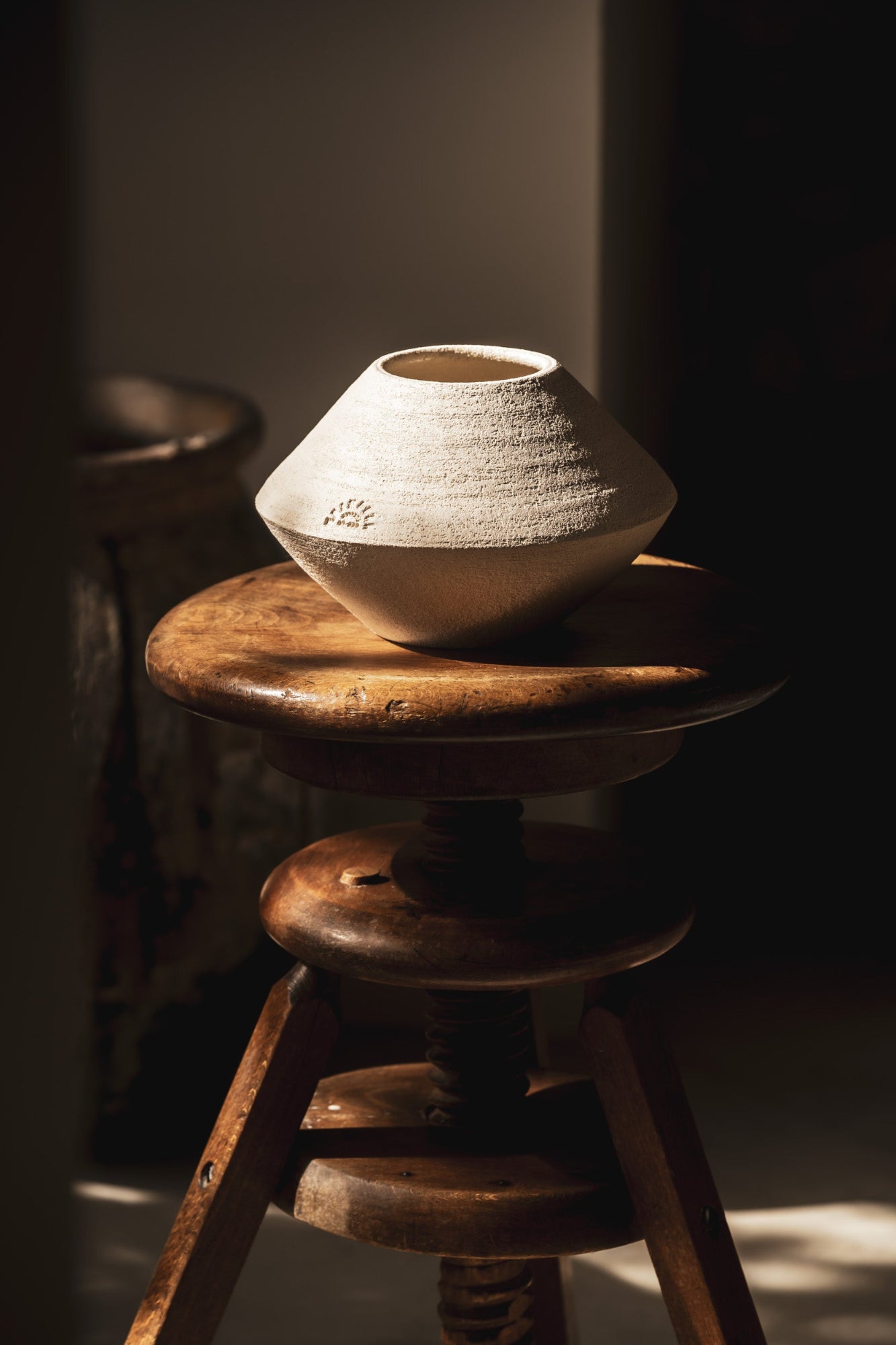 LISETTE - Vase - Grès chamotté ivoire