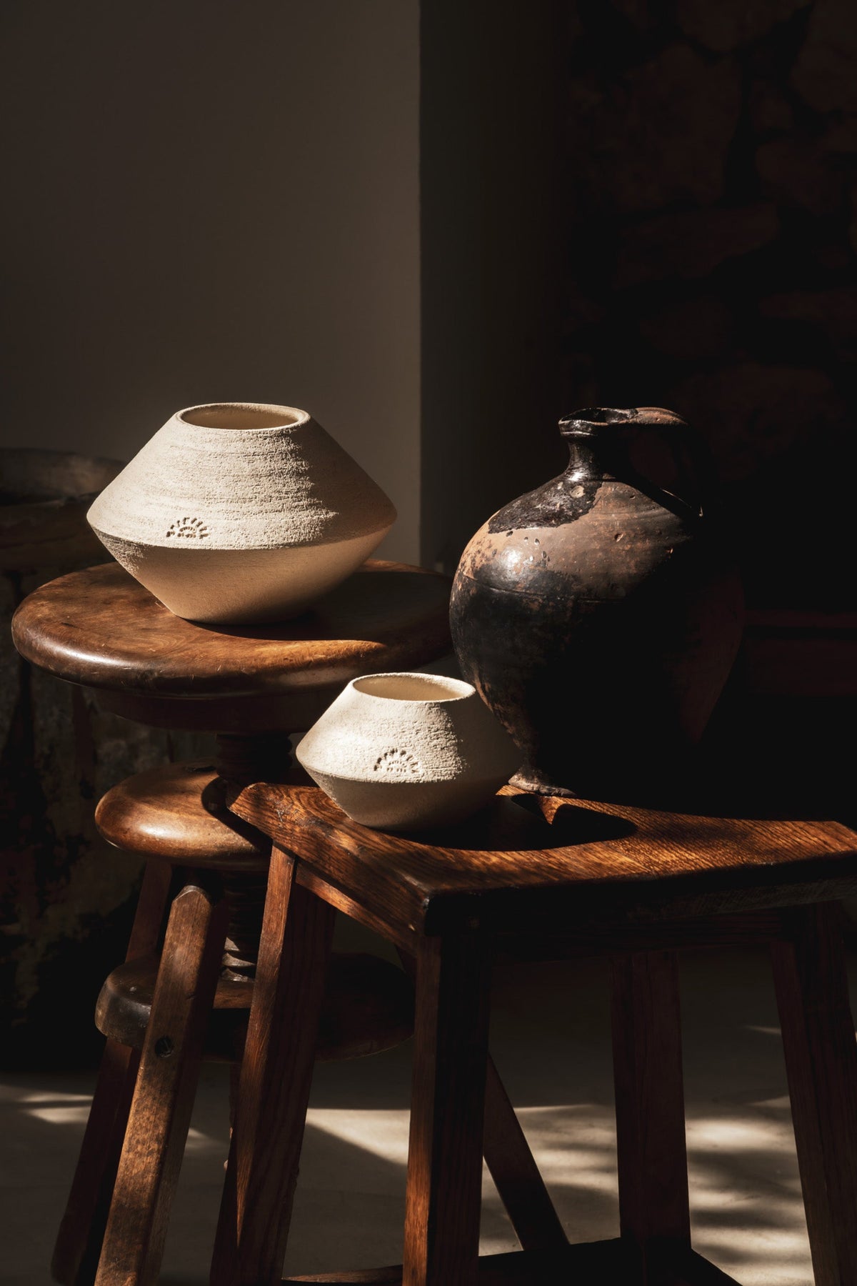 LISETTE - Vase - Grès chamotté ivoire