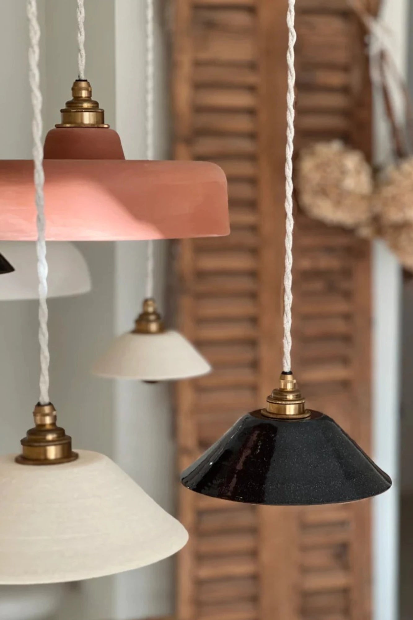 Constellation Terracotta, blanc et bleu minuit - 7 luminaires
