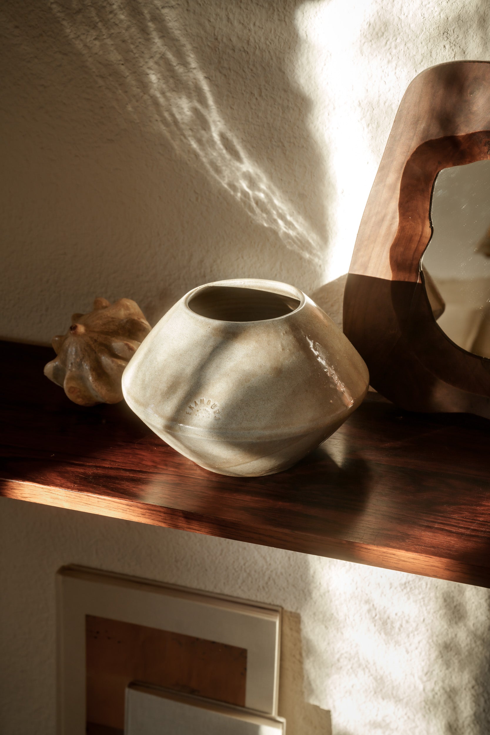 LISETTE - Vase - Grès vert de gris