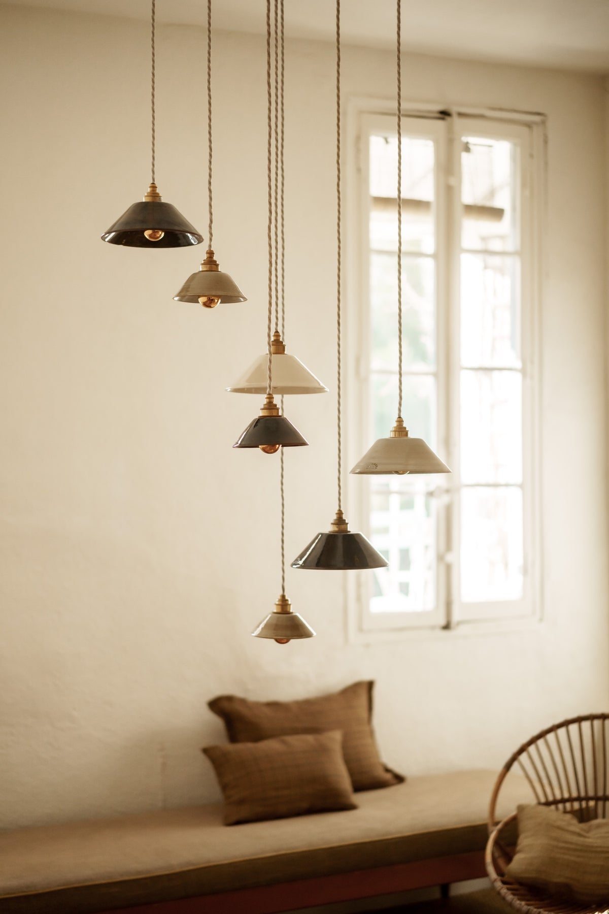 PITCHOUN - Grès vert de gris - Suspension (Collection Châtaigne grillée)