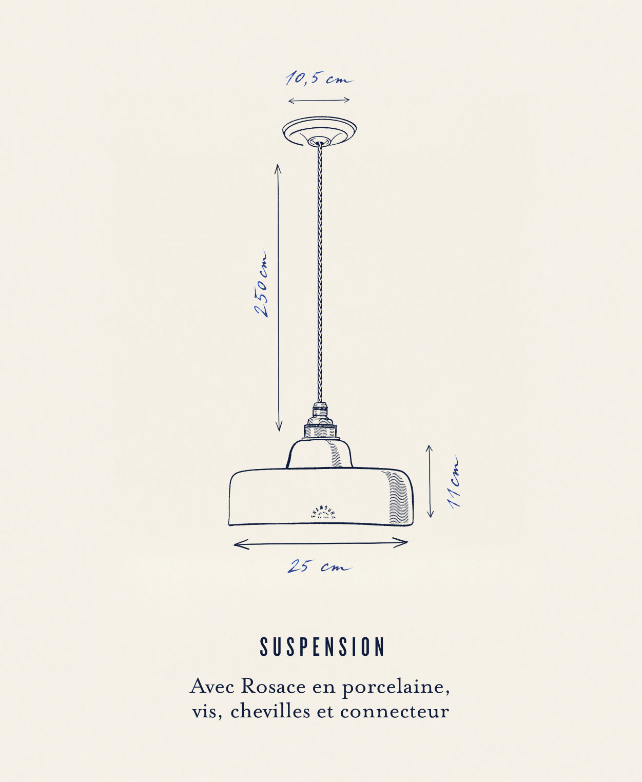 Ursule - dimensions - suspension