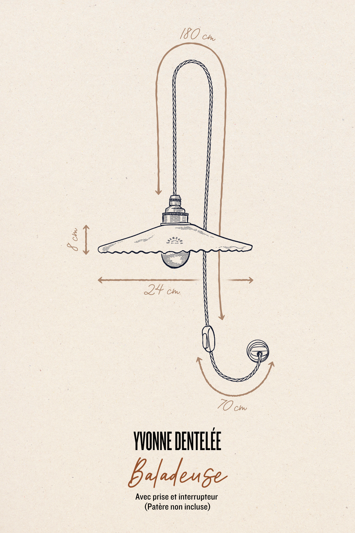 YVONNE EN DENTELLE - Porcelaine Biscuit - Baladeuse