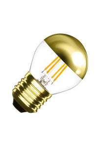 Ampoule sphérique E27 - Filament LED – Calotte dorée